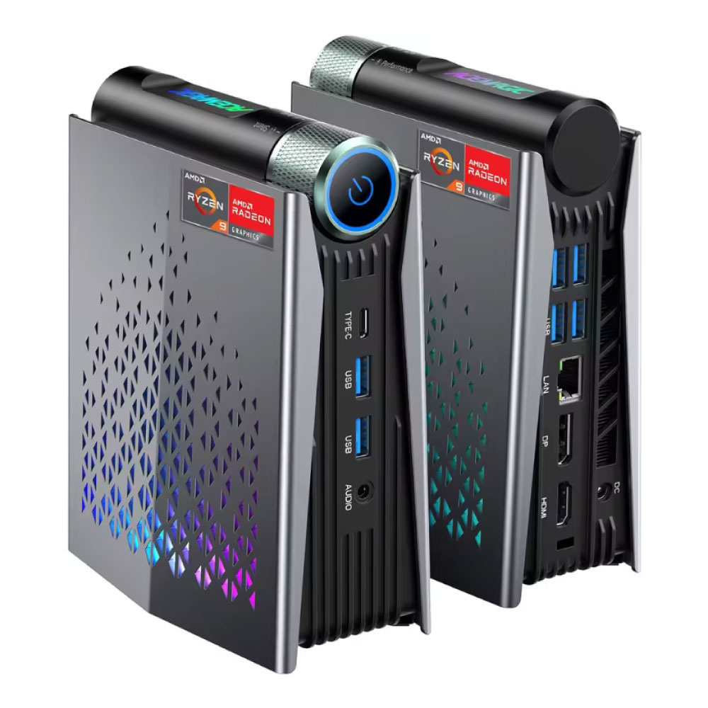 Mini PC desktop S3A - 32 GB di RAM / 1 TB di ROM - AMD Ryzen 9 6900HX - SSD M.2 / WiFi 6 / BT5.2 - Windows 11 Pro - Grigio