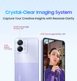 Blackview Smartphone Color 8 - 16 Go de RAM - 128 Go de stockage - Appareil photo 50 MP - Batterie 6000 mAh - Violet