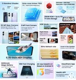 Blackview Color 8 Smartphone – 16 GB RAM – 256 GB Speicher – 50-MP-Kamera – 6000-mAh-Akku – Lila