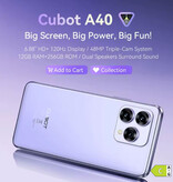 Cubot Smartfon A40 – 4 GB RAM – 256 GB pamięci masowej – aparat 48 MP – bateria 5100 mAh – biały