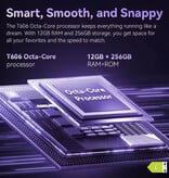 Cubot Smartphone A40 - 4 GB di RAM - 256 GB di memoria - Fotocamera da 48 MP - Batteria da 5100 mAh - Bianco