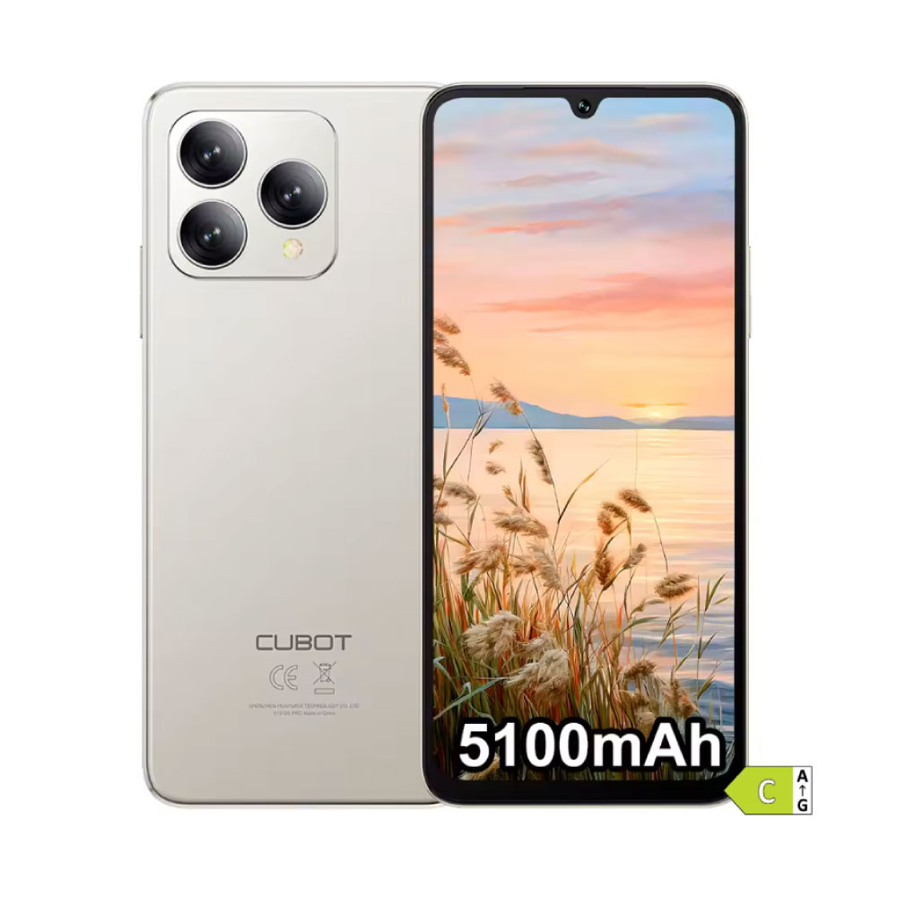 Cubot A40 Smartphone – 4 GB RAM – 256 GB Speicher – 48-MP-Kamera – 5100-mAh-Akku – Weiß