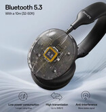 OneOdio Cuffie wireless SuperEQ S6001 - Bluetooth 5.3 / 3.5mm AUX / MicroSD - Nero
