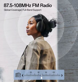 OneOdio Cuffie wireless SuperEQ S6001 - Bluetooth 5.3 / 3.5mm AUX / MicroSD - Nero