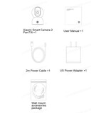 Xiaomi Telecamera di sicurezza 2 - Videocamera WiFi 1440p con rilevamento umano e visione notturna - Bianca