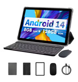 PRITOM Tablet TAB 11 - Display da 10 pollici - Memoria da 128 GB - Fotocamera da 2 MP - Batteria da 8000 mAh - Grigio