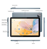 PRITOM TAB 11 Tablet - 10 Inch Display - 128 GB Storage - 2 MP Camera - 8000mAh Battery - Gray