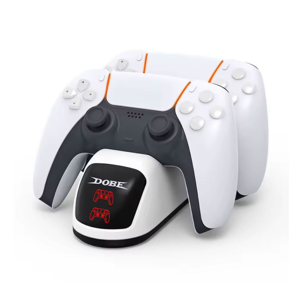 Estación de carga para mandos de PlayStation 5 - Base de carga dual para PS5/Slim/Pro - Blanco