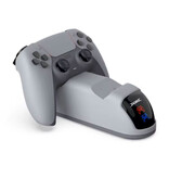 Dobe Estación de carga para mandos de PlayStation 5 - Base de carga dual para PS5/Slim/Pro - Gris