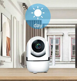 BLKJ Cámara de seguridad 2 - Videocámara WiFi 1440p con detección humana, IA, visión nocturna - Blanca - Copy