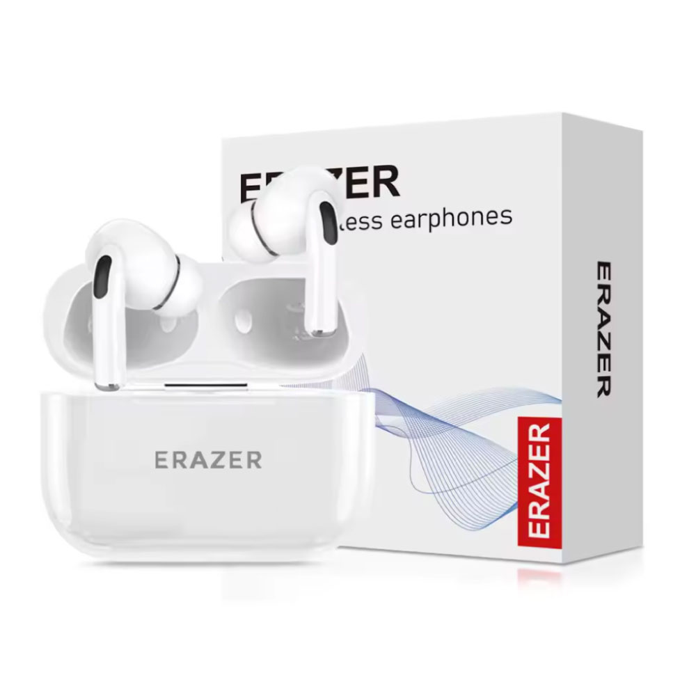ERAZER Słuchawki bezprzewodowe Airs Pro – douszne TWS Bluetooth 5.3 – białe