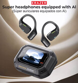 ERAZER Auriculares inalámbricos XP6 - Auriculares TWS con traducción IA - Negros