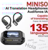 ERAZER Auricolari wireless XP6 - Auricolari TWS con traduzione AI - Grigio