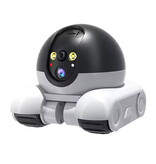 Luxuglow Telecamera di sicurezza 2 - Videocamera WiFi 1440p con rilevamento umano e visione notturna - Bianca - Copy - Copy