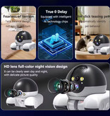 Luxuglow Telecamera di sicurezza 2 - Videocamera WiFi 1440p con rilevamento umano e visione notturna - Bianca - Copy - Copy