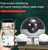 Luxuglow Cámara de seguridad 2 - Videocámara WiFi 1440p con detección humana, IA, visión nocturna - Blanca - Copy - Copy