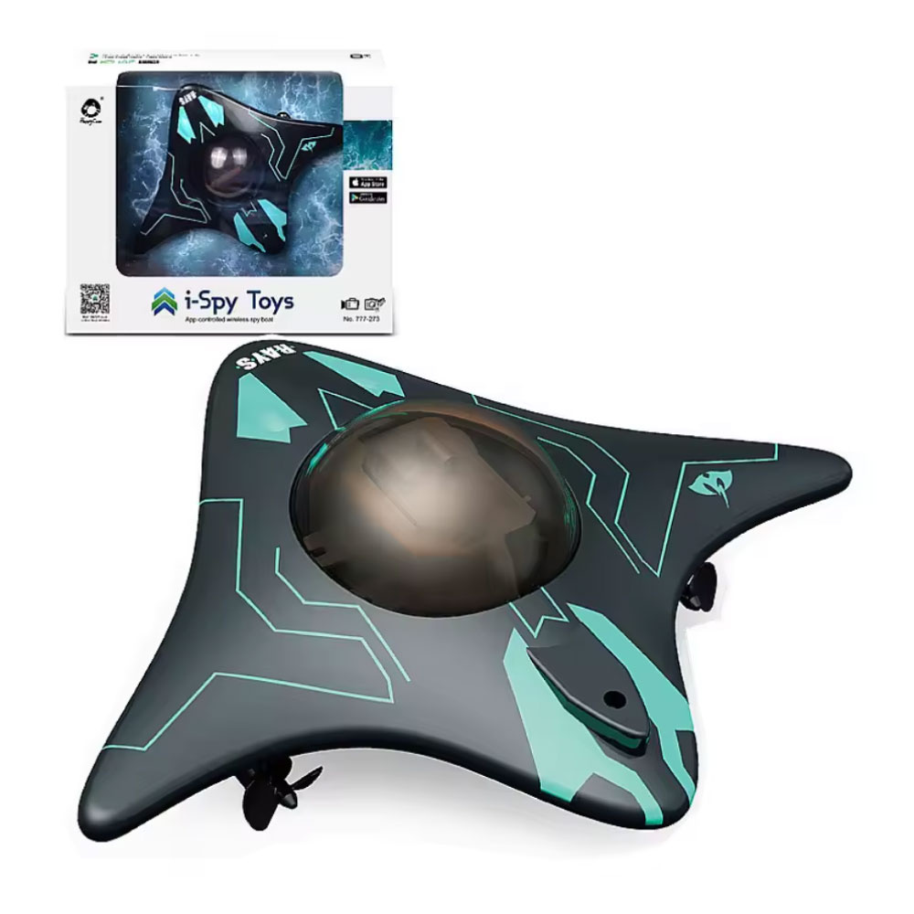 Sous-marin radiocommandé avec caméra - Bateau FPV étanche - Noir