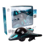 CONUSEA RC Submarine with Camera - Waterproof FPV Boat Toy - Black