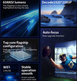 Bytelike 1080p Mini Projector - Screen Mirroring Beamer Home Media Speler - Zwart