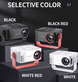 Bytelike 1080p Mini Projector - Screen Mirroring Beamer Home Media Player - Black Pink