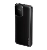 Essager Powerbank 22,5 W PD de carga rápida - 10 000 mAh - 2 puertos de carga y 2 cables - Cargador externo - Negro