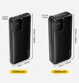 Essager Powerbank 22,5 W PD Ricarica Rapida - 10.000 mAh - 2 Porte di Ricarica e 2 Cavi - Caricabatterie Esterno - Bianco