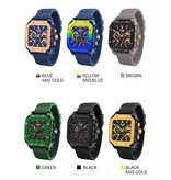 SMAEL Orologio da uomo 8133 - Orologio da polso multifunzionale resistente agli urti, impermeabile fino a 5 bar - Blu