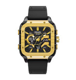 SMAEL 8133 Men's Watch - Multifunctional Wristwatch Shock Resistant 5 Bar Waterproof - Black Gold