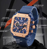 SMAEL Reloj para hombre 8133 - Reloj de pulsera multifuncional resistente a golpes y 5 bares de agua - Verde