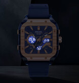 SMAEL Orologio da uomo 8133 - Orologio da polso multifunzionale resistente agli urti, impermeabile fino a 5 bar - Nero