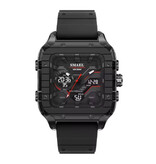 SMAEL Reloj para hombre 8133 - Reloj de pulsera multifuncional resistente a golpes y 5 bares de agua - Negro