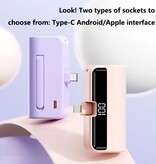 Stuff Certified® Mini batterie externe capsule 10 000 mAh pour iPhone Lightning - Chargeur de secours - Noir