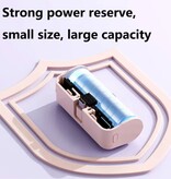 Stuff Certified® Mini cargador portátil de 10 000 mAh para iPhone Lightning - Cargador de emergencia - Negro