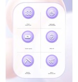 Stuff Certified® 10 000 mAh Mini powerbank kapsułkowy do iPhone'a Lightning - awaryjna ładowarka baterii - fioletowy