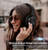 Siindoo JH-ANC805 Kabelloser Kopfhörer mit Mikrofon – HiFi-Stereo-Bluetooth-5.3-Headset – Schwarz