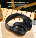 Siindoo JH-ANC805 Kabelloser Kopfhörer mit Mikrofon – HiFi-Stereo-Bluetooth-5.3-Headset – Schwarz