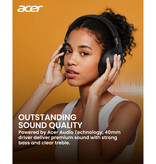 Acer Casque sans fil OHR205 - Casque stéréo HiFi Bluetooth 6.0 - Noir