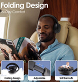 Siindoo JH-820 Kabelloser Kopfhörer mit Mikrofon – HiFi-Stereo-Bluetooth-5.4-Headset – Blau