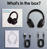 Siindoo Casque sans fil JH-820 avec microphone - Casque stéréo HiFi Bluetooth 5.4 - Bleu