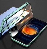 Stuff Certified® Coque magnétique 360° pour iPhone 15 Plus avec protection d'écran - Protection intégrale - Verte