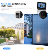 Podofo Timbre inalámbrico con pantalla de intercomunicación - Cámara WiFi de seguridad para el hogar inteligente - Visión nocturna por infrarrojos y detección de movimiento