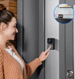 Podofo Timbre inalámbrico con pantalla de intercomunicación - Cámara WiFi de seguridad para el hogar inteligente - Visión nocturna por infrarrojos y detección de movimiento