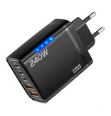 Stuff Certified® 5-Port GaN Plug-in Charger 240W - PD / USB Charger Adapter - Black