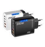 Stuff Certified® 5-Poort GaN Stekkerlader 240W - PD / USB Oplader Lader Stekkerlader Adapter - Wit