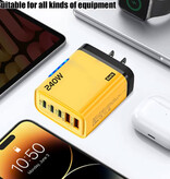 Stuff Certified® 5-Port GaN Plug-in Charger 240W - PD/USB Charger Adapter - White