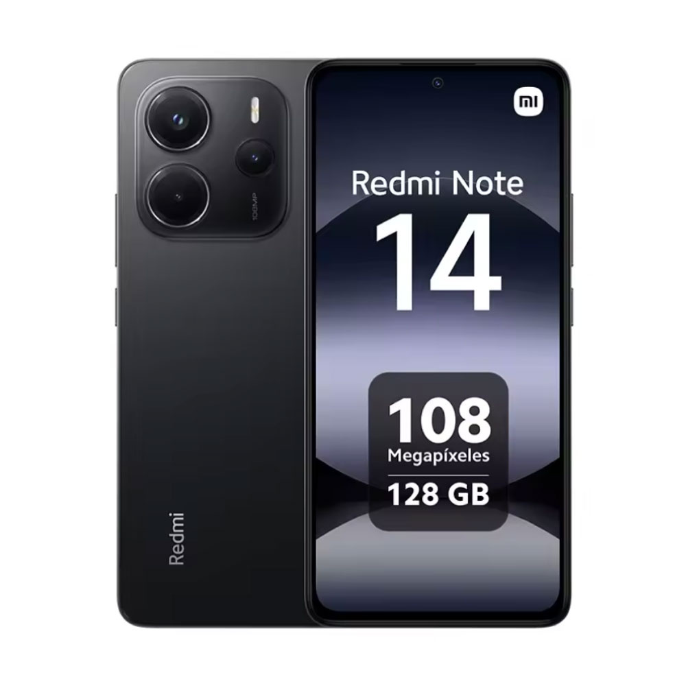 Xiaomi Smartphone Redmi Note 14 (4G) - 6 Go de RAM - 128 Go de stockage - Appareil photo 108 MP - Batterie 5500 mAh - Noir