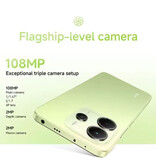Xiaomi Smartphone Redmi Note 14 (4G) - 8 Go de RAM - 256 Go de stockage - Appareil photo 108 MP - Batterie 5500 mAh - Vert