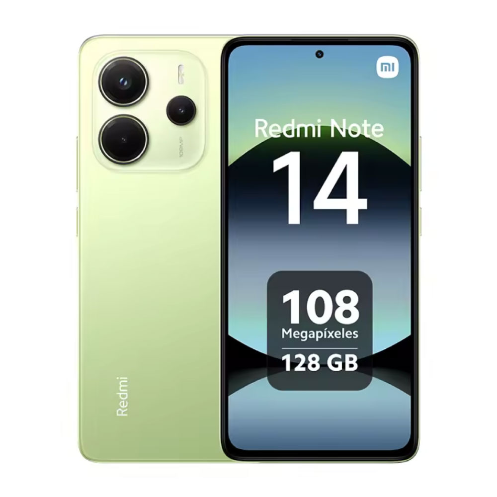 Redmi Note 14 (4G) Smartphone - 6 GB de RAM - 128 GB de almacenamiento - Cámara de 108 MP - Batería de 5500 mAh - Verde