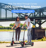 HX D06 Faltbarer Elektroroller – Intelligenter E-Scooter – 350 W – 25 km/h – Schwarz