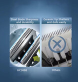 Philips Cortadora de pelo HC3688 - Recortadora de barba eléctrica inalámbrica - Negra